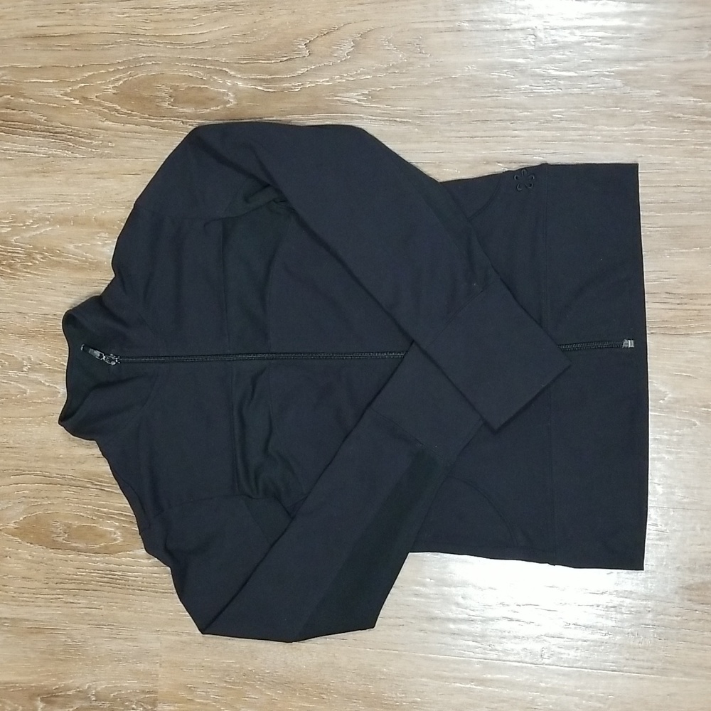 (S) Tuff Athletics Activewear Fitted Casual Active Sporty Full Zip Classic